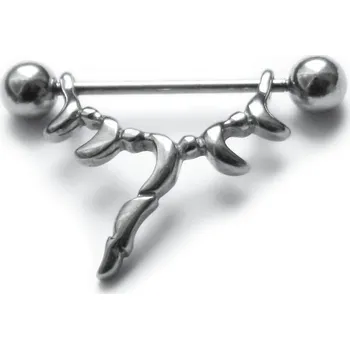 Piercing Ocelový piercing - special do bradavky 02 (1,6 x 5 mm)