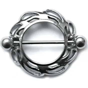 Piercing Ocelový piercing - speciál do bradavky 01 (1,6 x 5 mm)