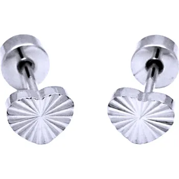 Náušnice Ocelové náušnice - Srdíčka / Šroubek (4511301)