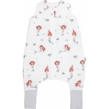 Spacák PULP BAMBOO Mušelínový spací pytel s nožičkami - Mořské panny - 1 TOG léto od 1 do 2,5 roku