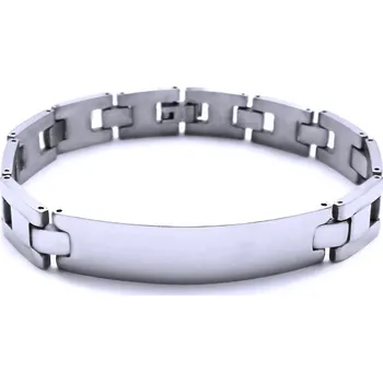 Náramek ocelový náramek - leštěný / Destička (41448)