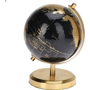 Home Styling Collection Dekorativní globus CON, Ø 13 cm, černý