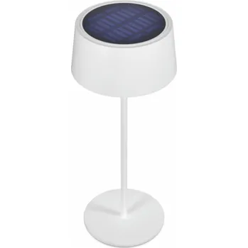Lampička Realpower RealPower LED-Solar Tischlampe stolní stmívací lampa s Akku, weiss