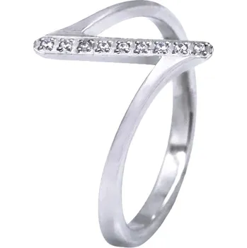 Prsten Ocelový Prsten - Leštěný / Kameny (42444)