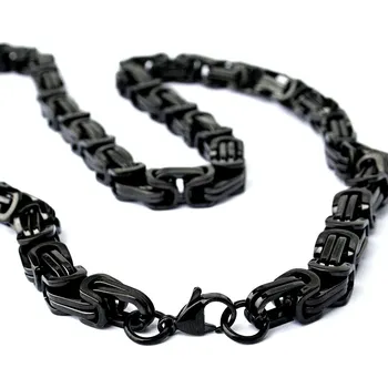 Náhrdelník Ocelový náhrdelník - Královská vazba / King´s Chain Black 2021