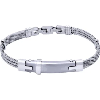Náramek Ocelový náramek - Lanka / Pevný / Lesk / Mat (4462201)