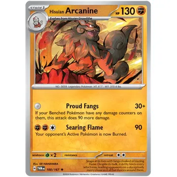 Sběratelská karetní hra Pokémon TCG Hisuian Arcanine 100/167 - Holo
