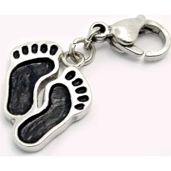 Přívěsek Ocelový přívěsek žužu - Stopy / Zuzu / Footprints (3597)