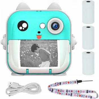 Tiskárna ExtraLink tiskárna etiket EXTRALINK EPP-004 PŘENOSNÁ MINI TISKÁRNA MODRÁ S FOTOAPARÁTEM, LCD DISPLEJEM