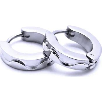 Náušnice Ocelové náušnice EXEED - Kroužky / Leštěné / výbrus 1,3 cm (40936)