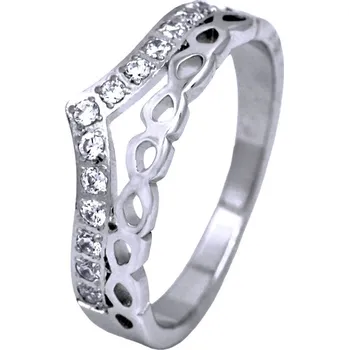 Prsten Ocelový Prsten - Queen Crown / Kameny (42532)