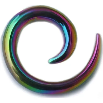 Piercing Roztahovák Ocelový - Šnek barevný 01 (5mm)