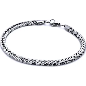 Náramek Ocelový Náramek - Pletený hranol 0,5 cm (9711)
