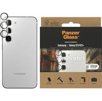 Telefonní příslušenství Tvrzené sklo PanzerGlass pro objektiv fotoaparátu PanzerGlass Picture Perfect Objektiv fotoaparátu Samsung Galaxy S23 / S23+ S916 0439