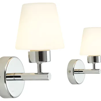 Nástěnné svítidlo Nástěnné svítidlo Lee, 1x bílé skleněné stínítko, ch