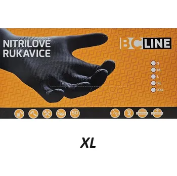 Pracovní rukavice BC LINE gripové, nitrilové, protiskluzové rukavice XL balení 50ks