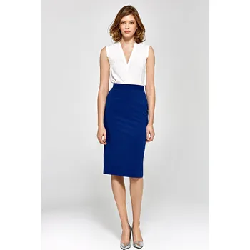 Dámská sukně Značková tužková sukně midi CSP03 - Modrá S Barva: Modrá, Velikost: S