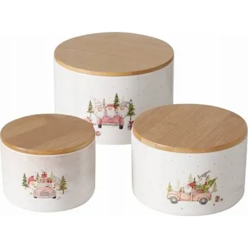 Úložný box Sada keramických úložných nádob Boltze Home CARRIE, O 11-16 cm