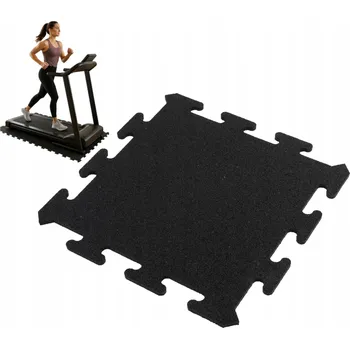 podložka na cvičení Ochranná podložka pod fitness stroje, rotoped, běžecký pás PUZZLE tl. 1 cm, do posilovny