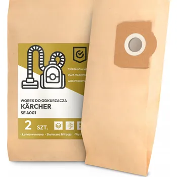 Sáček do vysavače 2x SÁČEK do VYSAVAČE Kärcher SE 4001 Papírový 2-VRSTVÝ SILNÝ Sáčky 2A