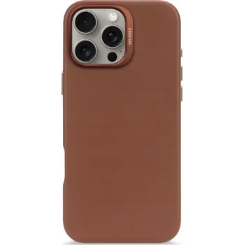 Pouzdro na mobilní telefon Decoded Decoded Leather Backcover – kožené pouzdro kompatibilní s MagSafe pro iPhone 16 Pro Max (tan)