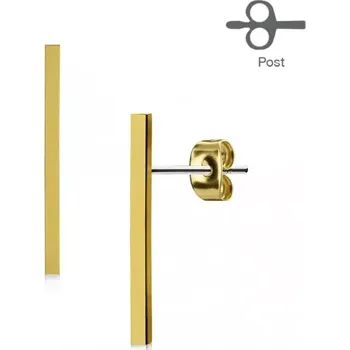 Náušnice Podlouhlé geometrické náušnice zlacené (Zlacené šperky )