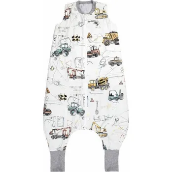 Spacák PULP BAMBOO zateplený spací pytel s nožičkami pro děti od 2,5 do 5 let Plac Budowy Siwy