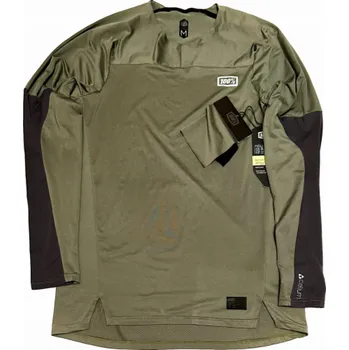 Pánské tričko 100% Pánské tričko 100% CELIUM Jersey dlouhý rukáv Army vel. M (NOVINKA 2023)
