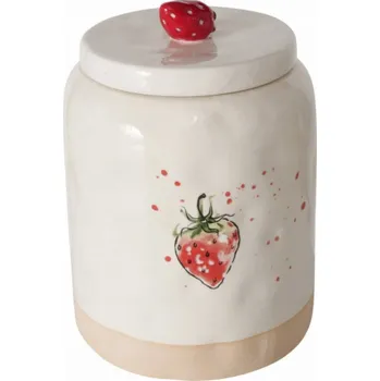 Dóza na potraviny Keramická kuchyňská dóza Boltze s víkem, JAHODA
