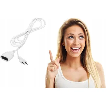 Napájecí kabel ORNO Prodlužovací Kabel s jednou zásuvkou, 5m kabel, plochá zástrčka, bílý