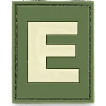 JACKETS TO GO Nášivka identifikační "E" ZELENÁ/GLOW IN THE DARK