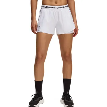 Pánské kraťasy Dámské tréninkové kraťasy UNDER ARMOUR-Tech Play Up 2in1 Shorts-WHT Bílá L