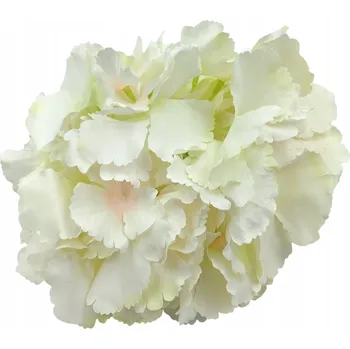 umělá květina UMĚLÁ HORTENZIE HLAVIČKA NA VÝROBU DEKORACÍ, CITRONOVÁ BARVA, VYSOKÁ KVALITA, 1 KS