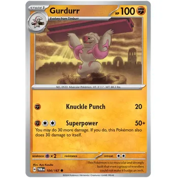 Sběratelská karetní hra Pokémon TCG Gurdurr 104/167 - Reverse Holo