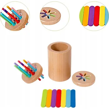 Dřevěná hračka Montessori hračka dřevěná barevná třídicí Hračka Dovednostní Hra děti