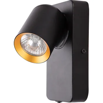 Nástěnné svítidlo Nástěnné svítidlo Andy, 1x černé/zlaté kovové stínítko, b