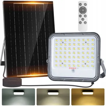 Venkovní osvětlení SOLÁRNÍ LAMPA LED 100W S ODDĚLENÝM PANELEM A DÁLKOVÝM OVLADAČEM 3 režimy svícení IP66