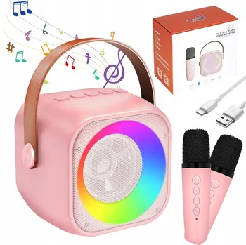 Mikrofon MIKROFON PRO DĚTI REPRODUKTOR SADA KARAOKE DVA BEZDRÁTOVÉ MIKROFONY