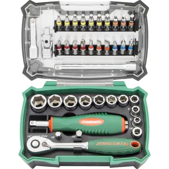 Gola sada Gola sada 1/4", s bity, 38 dílů - JONNESWAY RD0638S