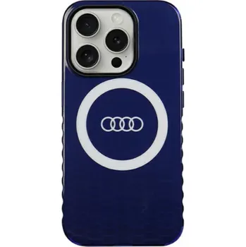 Pouzdro na mobilní telefon Audi Audi IML Big Logo MagSafe Case iPhone 15 Pro 6.1 modrý/námořnická modrá pevný obal AU-IMLMIP15P-Q5/D2-BE