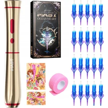 Tetovací strojek Mast P40 BEZDRÁTOVÝ STROJEK NA PMU PERMANENTNÍHO MAKE-UPU A TETOVÁNÍ - SADA