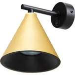 Nástěnné svítidlo Alias, 1x zlaté/černé kovové stínítko, b