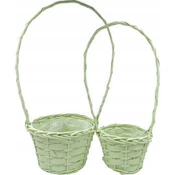 PROUTĚNÝ KOŠÍK NA KOMPOZICE KORPUS NA ARANŽOVÁNÍ OZDOBA SADA 2KS