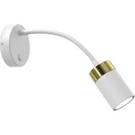 Nástěnné svítidlo Joker, 1x zlaté/bílé kovové stínítko, w, vypínač