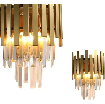 Nástěnné svítidlo Nástěnné svítidlo Aspen, 1x křišťálové/zlaté kovové stínítko