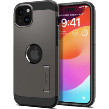 Pouzdro na mobilní telefon Spigen Spigen Tough Armor MagSafe, gunmetal - iPhone 15