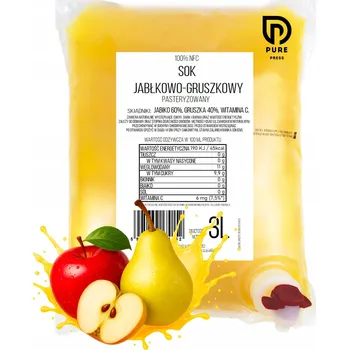4 x 3L JABLEČNO-HRUŠKOVÁ ŠŤÁVA NFC PURE PRESS Jablko 60% Hruška 40%