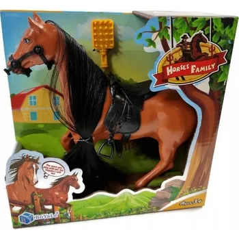 Figurka Figurka koník na česání, hnědý kůň s kartáčem