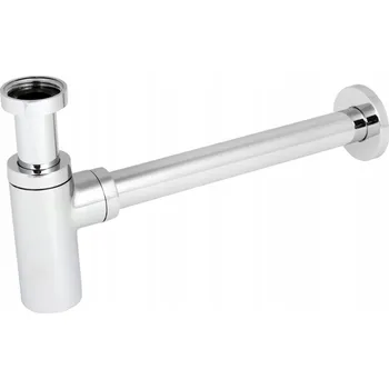 Sifon Aqbau Polosifon umyvadlový trubkový chrom G 5/4″x32 mm Nastavitelná trubka s rozetou