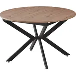 Jídelní rozkládací stůl, dub artisan/černá, 100x100-140x75 cm, ABERO TYP 1